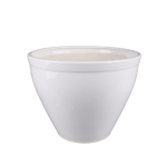 Keraminis vazonas AGAVA 2, baltos sp., blizgus, 16 x 13 cm