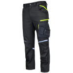 Darbinės kelnės Softshell, su elastanu, pa&scaron;iltintos, juodos spalvos, dydis XL