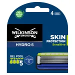 Keičiamos skustuvo galvutės jautriai odai Wilkinson Hydro 5 Skin Protection Sensitive, 4 vnt.
