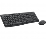 Klaviatūros ir pelės komplektas Logitech MK295 Silent Combo Graphite, EN, juoda, belaidė