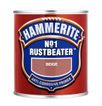 Metalo gruntas HAMMERITE No1 RUSTBEATER, tamsiai rudos sp., 500 ml