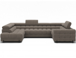 Kampinė sofa Fectory, ruda sp., 205 x 346 cm x 93 cm