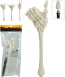 Dekoracija HALLOWEEN GARDEN STAKE, baltos sp., 3 rū&scaron;ių, 3 x 16 x 37 cm