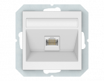 Kompiuterio lizdas 1 vietos (RJ45 CAT6e UTP) QR1000, be rėmelio, baltos matinės sp.