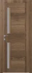 Durų varčia ESTA pekano rie&scaron;uto spalvos, su vertikaliu stiklu, 600 x 2000 mm, universali