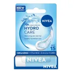 Puoselėjamasis lūpų balzamas Nivea Hydro Care SPF 15, 4,8 g