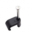 Prikalamos apkabos plok&scaron;tiems laidams BALTPLAST 4x6 juodos sp., 25 vnt.