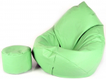 Sėdmai&scaron;is su pufu Mega Comfort XXL, dirbtinė oda, salotinis