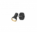 Ta&scaron;kinis &scaron;viestuvas REALITY CANTAR, 1 x GU10, max 5 W, juodos/chromo sp, &Oslash;11x8cm