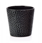 Keraminis orchidėjų vazonas BARCELONA, juodos sp., 14 x 13 cm