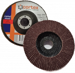 Žiedlapinis &scaron;lifavimo diskas CORTEX, 125 x 22 mm, P100, aliuminio oksidas, lygaus profilio
