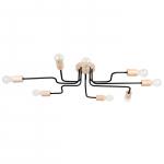 Lubinis &scaron;viestuvas SOLLUX TIMBO 8, E27, 8 x max 15W LED, juoda