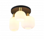 Lubinis &scaron;viestuvas TRIO DIVA, 3xE27, max 3x10W žalvario/baltos sp &Oslash;39x28,5cm