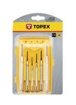 Atsuktuvų komplektas TOPEX, tiksliems darbams, 6 vnt.