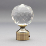 Karnizo užbaigimas CRYSTAL, metalinis, &scaron;v. sendinto aukso sp., &Oslash; 16 mm, 2 vnt.