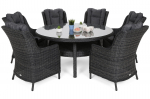Lauko baldų komplektas Bristol Round Elegant 150 cm, tamsiai pilka