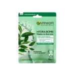 Pusiausvyrą atkurianti lak&scaron;tinė veido kaukė Garnier Hydra Bomb su žaliosios arbatos ekstraktu, 28 g