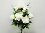 Dirbtinių gėlių puok&scaron;tė MIXED White, baltos sp., 13 žiedų