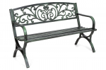 Metalinis sodo suolas Flowers Green