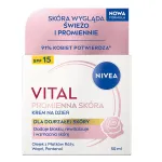 Dieninis veido kremas nuo rauk&scaron;lių Nivea Vital Radiant SPF 15, 50 ml
