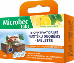 Tabletės nuotekų duobėms BROS Microbex, 3 x 20 g