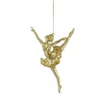 Pakabinama kalėdinė dekoracija BALLERINA, auksinės sp., 15,5 x 9 x 2 cm