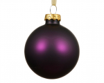 Stiklinis kalėdinis eglės žaisliukas BAUBLE MATT,t. violetinės sp., 8 cm, 1 vnt