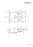 Deante granitinė virtuvinė plautuvė Deante Andante ZQN 2513, Graphite
