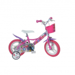 Vaiki&scaron;kas dviratis BIMBO BIKE Girl Buterfly, 12 dydis, baltos/rausvos sp.