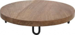 Medinis padėklas su metalo kojelėmis MANGO WOOD, apvalus, 30 cm