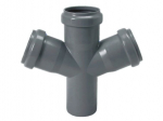 PVC vidaus kanalizacijos ketur&scaron;akis WAVIN, DN50 x 50 x 50 x 67&deg;
