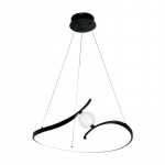 Pakabinamas LED &scaron;viestuvas MILAGRO PERLA, 34W, 2200 lm, 4000K, juodos sp., &oslash;60 cm