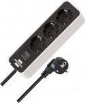 Ilgiklis BRENNENSTUHL Ecolor Extension, 3 lizdai, 1,5 m, 3G1,5+J, juodai-baltas