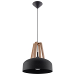 Pakabinamas &scaron;viestuvas SOLLUX CASCO juodas/ąžuolo, 60 W