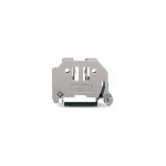 Įstatomas stabdis bėgeliui, 6 mm, 35 x 15 ir 35 x 7,5 mm, pilkos sp