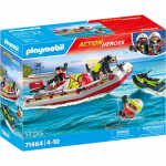 Ugniagesių laivas su vandens motociklu PLAYMOBIL ACTION HEROES 71464