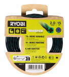 Apvalus žoliapjovės pjovimo lynas RYOBI RAC177, 2,0 mm x 15 m