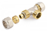Užveržiamas tri&scaron;akis GENERAL FITTINGS, DN18 x 1/2, i&scaron;or. sr.