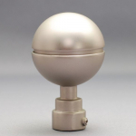 Karnizo užbaigimas KULAS, metalinis, &scaron;v. matinio sidabro sp., &Oslash; 19 mm, 2 vnt.