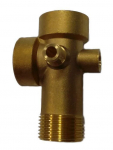 Žalvarinė penkia&scaron;akė jungtis RASTELLI, 1/4"M x 1/4"F x 1"F x 1"M x 1"F