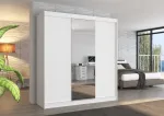 Spinta ADRK Santiago 200, balta, 58 cm x 200 cm x 215 cm, su veidrodžiu