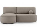 Kampinė sofa - lova Livosa Sola 18, smėlio sp., kairinė, 144 x 220 cm x 93 cm