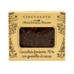 ANTICA TORRONERIA PIEMONTESE &scaron;okolado plytelė "Tavoletta di cioccolato fondente 70% con granella di cacao" 40 g