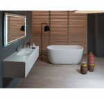 Akmens masės vonia Balteco AZUR 130x70, balta : Spalva - Balta matinė, Vonios ilgis - 1300 mm, Vonios plotis - 700 mm