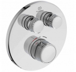 Ideal Standard Ceratherm Navigo potinkinis, termostatinis, dviejų krypčių, mai&scaron;ytuvas apvaliu korpusu, A7296 : Spalva - Nerūdijančio plieno