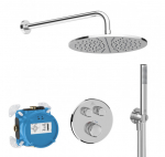 Ideal Standard Navigo potinkinės, termostatinės du&scaron;o sistemos komplektas (30cm galva), chromo spalvos, A7772AA