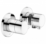 Keuco Edition 400 potinkinis termostatinis du&scaron;o mai&scaron;ytuvas, 3 krypčių, su du&scaron;o žarnos i&scaron;vestimi ir laikikliu, pasirinkite spalvą : Spalva - &Scaron;lifuotas pavir&scaron;ius-raudono aukso