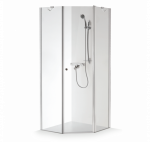 Brasta Glass Lina penkiakampė du&scaron;o kabina, 90x90x200, skaidrus stiklas, pasirinkite spalvą : Kairės pusės (L) du&scaron;o kabinos nominalus matmuo - 90, Kairės pusės (R) du&scaron;o kabinos nominalus matmuo - 90, Profilio spalva - Blizgi chromo, Stiklas - Skaidrus