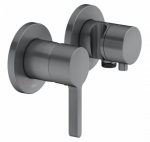 Keuco Edition 400 potinkinis du&scaron;o mai&scaron;ytuvas, dviejų krypčių, su du&scaron;o žarnos i&scaron;vestimi ir laikikliu, pasirinkite spalvą : Spalva - &Scaron;lifuotas pavir&scaron;ius - žalvaris