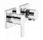 Keuco Edition 11 potinkinis du&scaron;o mai&scaron;ytuvas, dviejų krypčių, su du&scaron;o žarnos i&scaron;vestimi ir laikikliu, pasirinkite spalvą : Spalva - Chromas